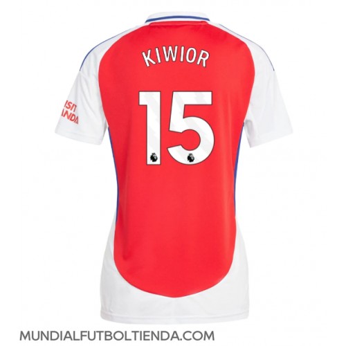 Camiseta Arsenal Jakub Kiwior #15 Primera Equipación Replica 2024-25 para mujer mangas cortas